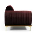 Ver imagem 7 de Sofá 3 Lugares Lisboa D07 com Chaise Direita 230cm Veludo Bordô - D’Rossi