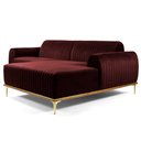 Ver imagem 4 de Sofá 3 Lugares Lisboa D07 com Chaise Direita 230cm Veludo Bordô - D’Rossi