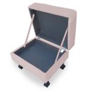 Ver imagem 3 de Puff Baú Decorativo Luis XV Capitonê 60x50cm Suede Rosa Bebê - Sheep Estofados Luis XV Baú 60x50