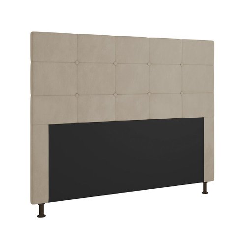 Cabeceira Stambul para Cama Box Casal 140 Cm Suede Bege - D’Rossi