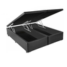 Base Box Baú Queen Bipartido Belos Sonhos Sintético Cinza 49x158x198 - 1
