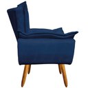 Ver imagem 2 de Poltrona Decorativa Pés Palito Charger Suede Azul Marinho