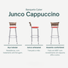 Kit 2 Banqueta Bistro para Cozinha Junco Cappuccino Àrea Gourmet Balcão Bancada bares Churrasqueira - 3