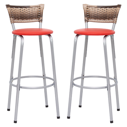 Kit 2 Banqueta Bistro para Cozinha Junco Cappuccino Àrea Gourmet Balcão Bancada bares Churrasqueira