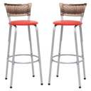 Ver imagem 1 de Kit 2 Banqueta Bistro para Cozinha Junco Cappuccino Àrea Gourmet Balcão Bancada bares Churrasqueira