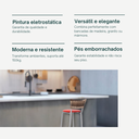 Ver imagem 5 de Kit 2 Banqueta Bistro para Cozinha Junco Cappuccino Àrea Gourmet Balcão Bancada bares Churrasqueira