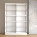 Ver imagem 3 de Estante para Livros Alexa 8 Prateleiras Branco - Panorama Móveis