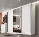 Ver imagem 2 de Guarda-Roupa Sollo 4 Gavetas com 1 Porta Espelhada Neve Novo Horizonte