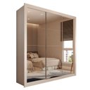 Ver imagem 5 de Guarda-roupa Casal Santos 3 Portas de Correr 4 Gavetas Espelhado Branco - Panorama Móveis