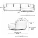 Ver imagem 4 de Sofá 05 Lugares 330cm Arizona com Chaise Esquerdo Bouclé Verde Claro - Nexta Casa