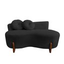 Ver imagem 4 de Namoradeira Sofá Feijão Lounge Orgânica Couro Preto
