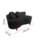 Ver mais imagens de Namoradeira Sofá Feijão Lounge Orgânica Couro Preto