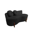 Ver imagem 2 de Namoradeira Sofá Feijão Lounge Orgânica Couro Preto