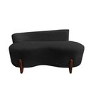 Ver imagem 3 de Namoradeira Sofá Feijão Lounge Orgânica Couro Preto