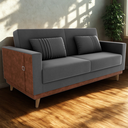 Ver imagem 2 de Sofa Cama 2 Lugares 203 Cm Veludo Maserati Chumbo Corino Whisk Milani Store