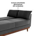 Ver imagem 7 de Sofa Cama 2 Lugares 203 Cm Veludo Maserati Chumbo Corino Whisk Milani Store