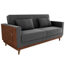 Ver imagem 1 de Sofa Cama 2 Lugares 203 Cm Veludo Maserati Chumbo Corino Whisk Milani Store