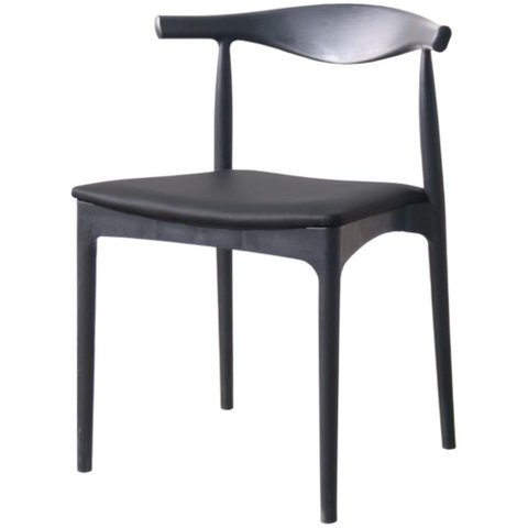 Cadeira Cora Courino Preto com Estrutura Polipropileno Preto - 74490