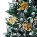 Ver imagem 2 de Kit Pick Natal Galho Folhagem Glitter Dourada Full 25cm 3 un