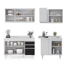 Ver imagem 6 de Armário de Cozinha Modulado de Canto Esquerdo 4 Peças Cp47 Balcão com Tampo Branco/preto - Lumil Lum