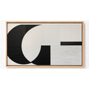 Ver imagem 2 de Quadro Decorativo N°102 115x70cm - Panorâmico Abstrato - Preto e Branco Textura - Rollflex
