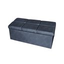 Ver imagem 4 de Kit Cabeceira + Calçadeira Baú Copenhague Solteiro 120cm Suede - Ecotec Decor:Cinza Escuro