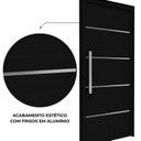 Ver imagem 4 de Porta de Alumínio de Giro Lambri 215x95cm com Friso e Puxador de 60cm Lucasa Ideale Preto