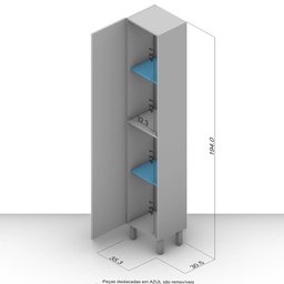 Paneleiro de Cozinha 1 Porta Menu Espaguete Kitchen Alamo - 5