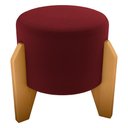 Ver imagem 1 de Puff Decorativo para Sala Luxo 44x44 Cm Veludo Vermelho Milani Store