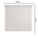 Ver imagem 2 de Persiana Pronta Rolo Blackout Robust 220larg X 240alt Linho Creme