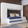 Guarda Roupa Solteiro com Cama e Auxiliar Embutida - 1