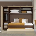 Ver imagem 4 de Guarda-Roupa Solteiro com Cama e Auxiliar Embutida Multimóveis