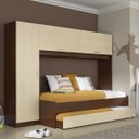 Ver imagem 1 de Guarda-Roupa Solteiro com Cama e Auxiliar Embutida Multimóveis