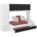 Ver imagem 2 de Guarda-Roupa Solteiro com Cama e Auxiliar Embutida Multimóveis