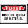 PLACA PERIGO RISCO DE QUEDA DE MATERIAL - 1