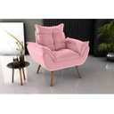 Ver imagem 2 de Poltrona Decorativa Opala Suede Azul:rosa