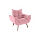 Ver imagem 1 de Poltrona Decorativa Opala Suede Azul:rosa