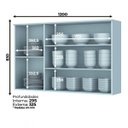 Ver imagem 3 de Armário Aéreo 3 Portas Clássico Americana Henn