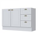 Ver imagem 1 de Balcão de Cozinha Americana - 2 Portas 3 Gavetas - MDF - Henn