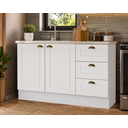 Ver imagem 1 de Balcão de Cozinha 120cm 2 Portas 3 Gavetas MDF Americana Henn para Pia Completo