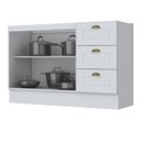 Ver imagem 2 de Balcão de Cozinha Americana - 2 Portas 3 Gavetas - MDF - Henn