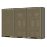 Armário Aéreo 3 Portas de Vidro Connect Móveis Henn - 3