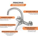 Ver imagem 5 de Misturador Monocomando para Cozinha de Parede Vega 7006
