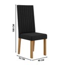 Ver imagem 4 de Sala de Jantar Mesa Isa 120cm Vidro com 4 Cadeiras Laura Preto/Mel