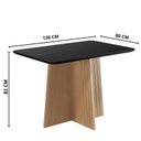 Ver imagem 3 de Sala de Jantar Mesa Isa 120cm Vidro com 4 Cadeiras Laura Preto/Mel