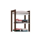 Ver imagem 5 de Closet de Casal AZ1005 Armário c/ 5 Prateleiras Branco/Nogal - Tecno Mobili