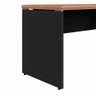 Mesa L Escritório 2 Lugares 3,00m X 1,50m Pés Painel F5 Cor:nogal com Preto - 8