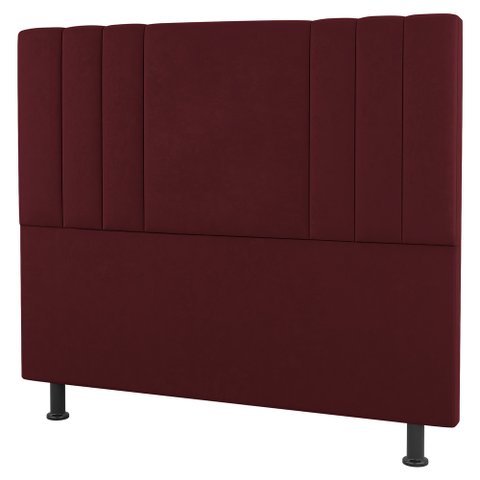 Cabeceira Cama Box Casal Queen Size Grace 160cm Suede Bordô - Desk Design