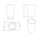 Ver imagem 3 de Vaso Decorativo em Vibra de Vidro Cônico Moderno 55cm Japi