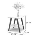Ver imagem 3 de Mesa Lateral Caio Freijo com Pés em Madeira Preto